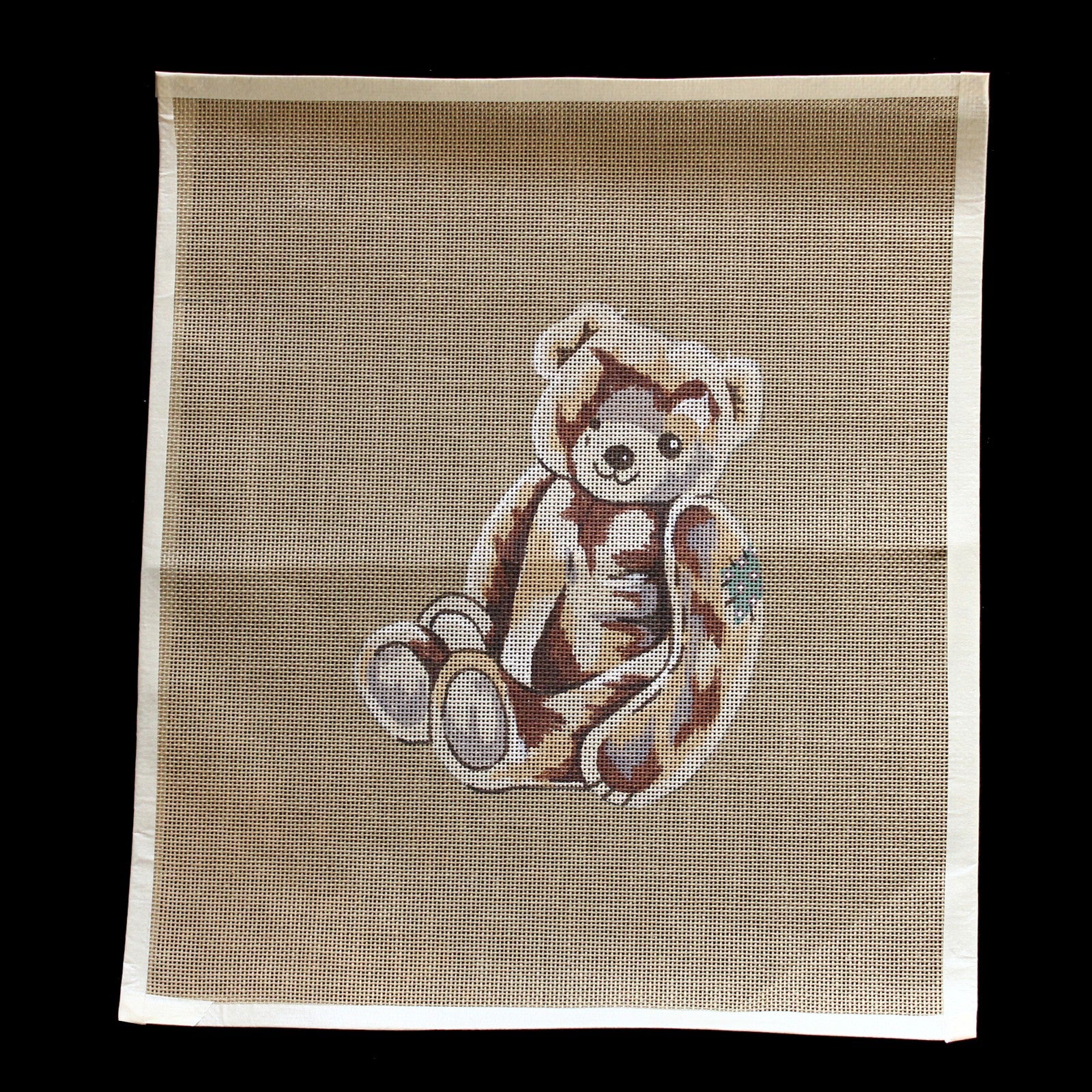 HAND PAINTED NEEDLEPOINT CANVAS:  ADORABLE TEDDY BEAR   BM1
