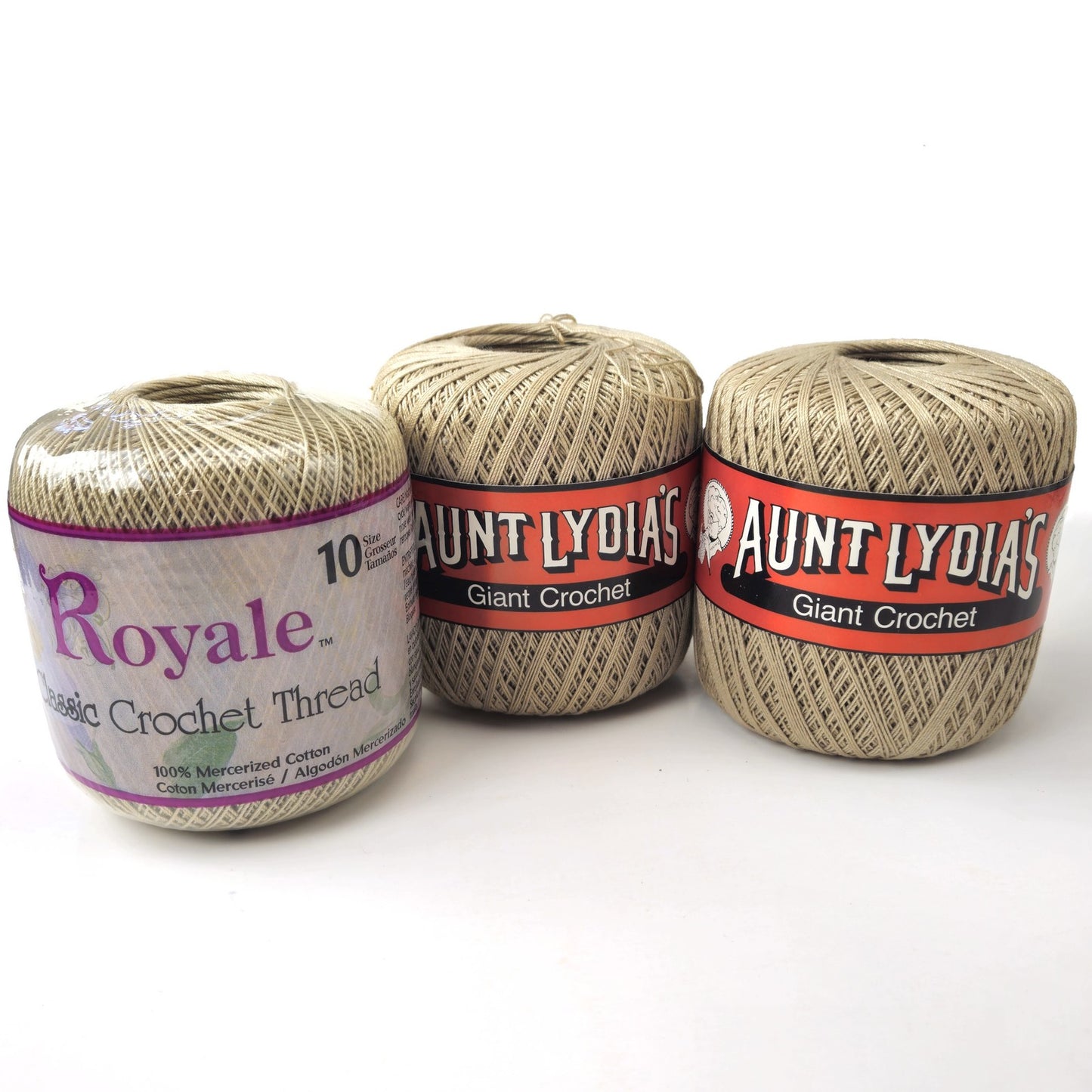 8 CROCHET THREAD LOT:  AUNT LYDIA'S, DMC, ROYALE    KD1