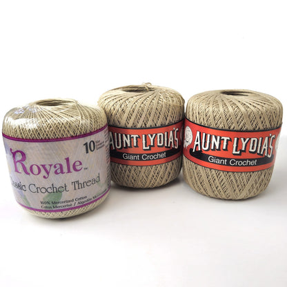 8 CROCHET THREAD LOT:  AUNT LYDIA'S, DMC, ROYALE    KD1