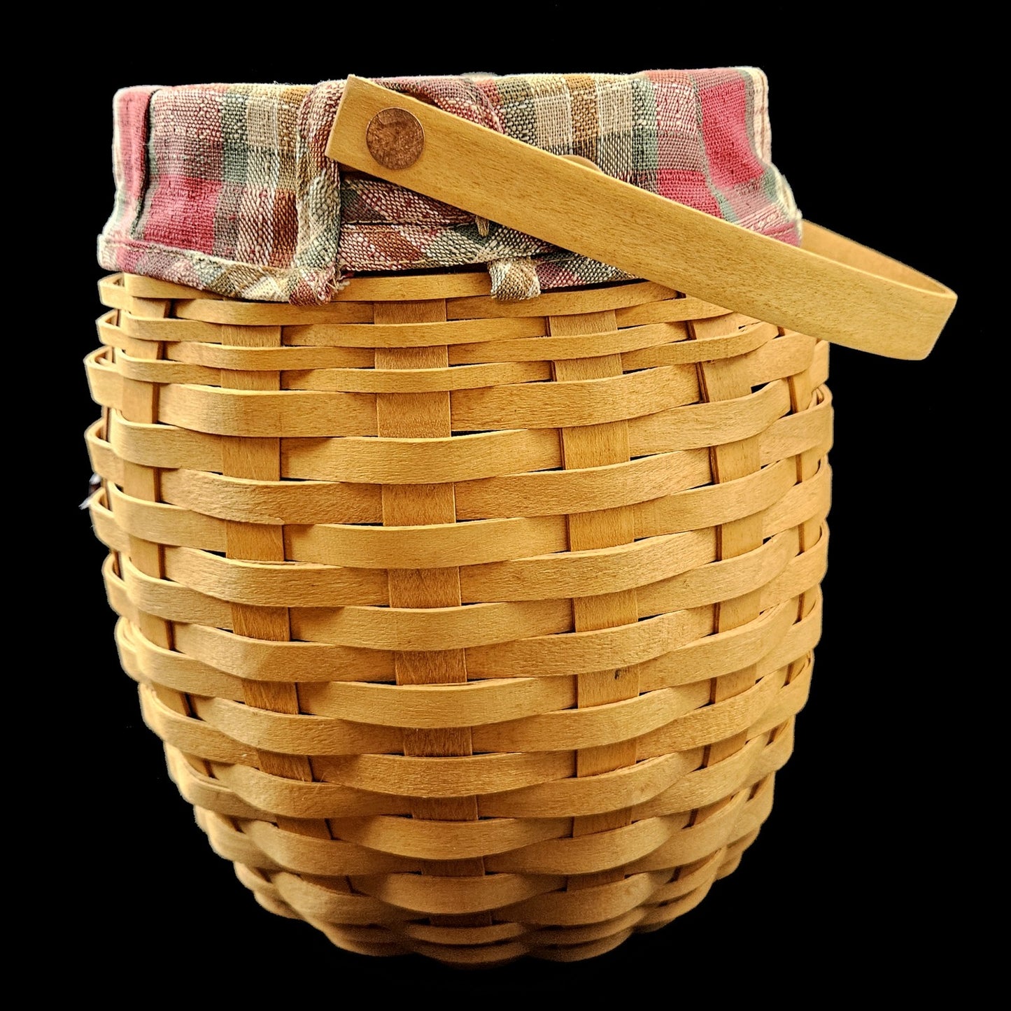 2000 LONGABERGER CELEBRATIONS PUMPKIN BASKET:  LINER, PROTECTOR, TIE ON3