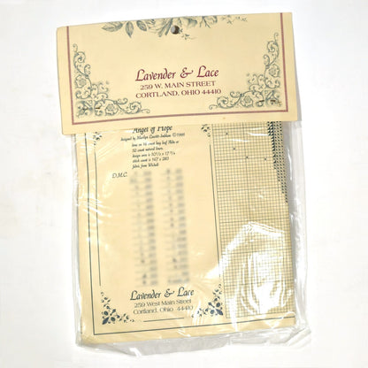 1991 LAVENDER & LACE VICTORIAN DESIGN CROSS STITCH CHART:  ANGEL OF HOPE   LF2