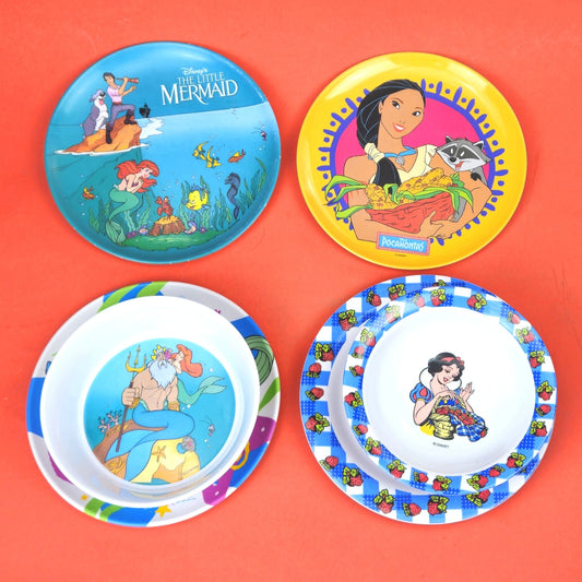 6 PC VINTAGE DISNEY PRINCESS DINNERWARE SET:  PLATE, BOWL, CUP0