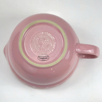 LONGABERGER POTTERY:  WOVEN TRADITIONS MEASURING CUP 24 OZ / 3 CUP PINK  NIB3