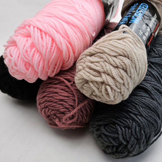 5 SK VINTAGE KNITTING CROCHET RESCUE YARN: MIXED COLORS   LF0