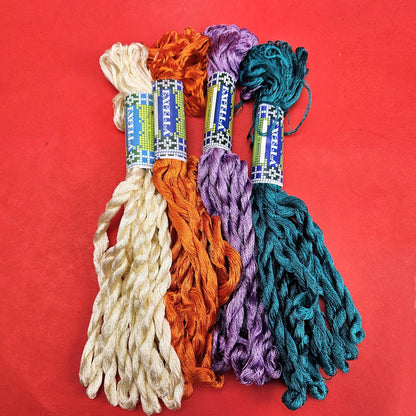 40 SK THREADNANNY EXCELLA SILKY SATIN EMBROIDERY THREADS FLOSS LOT: CREAM ++ BM0