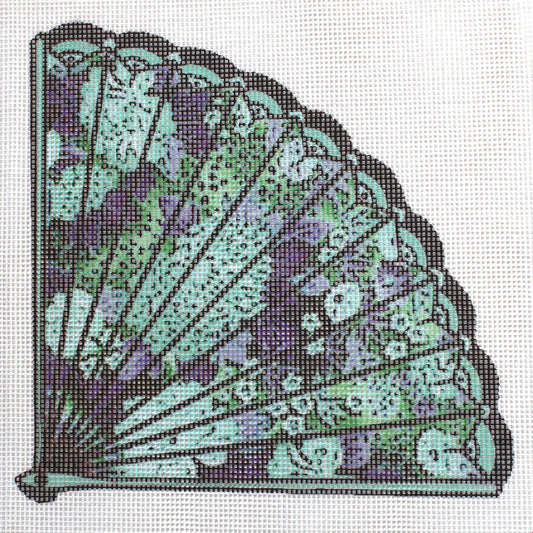 NEEDLEPOINT CANVAS:  LACY FAN  BM0