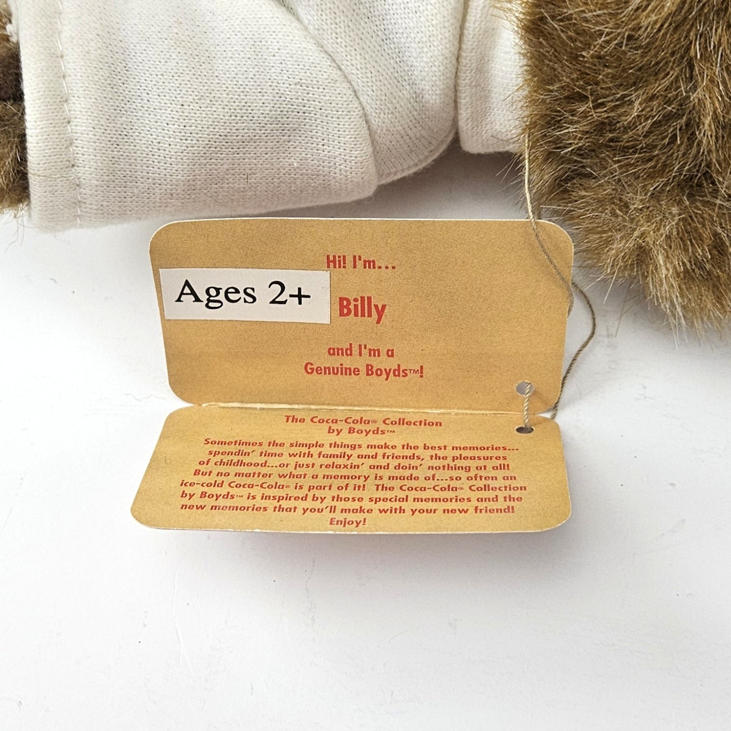 2005 PLUSH BOYDS RETIRED BEAR:  BILLY COCA COLA 919914  LF2