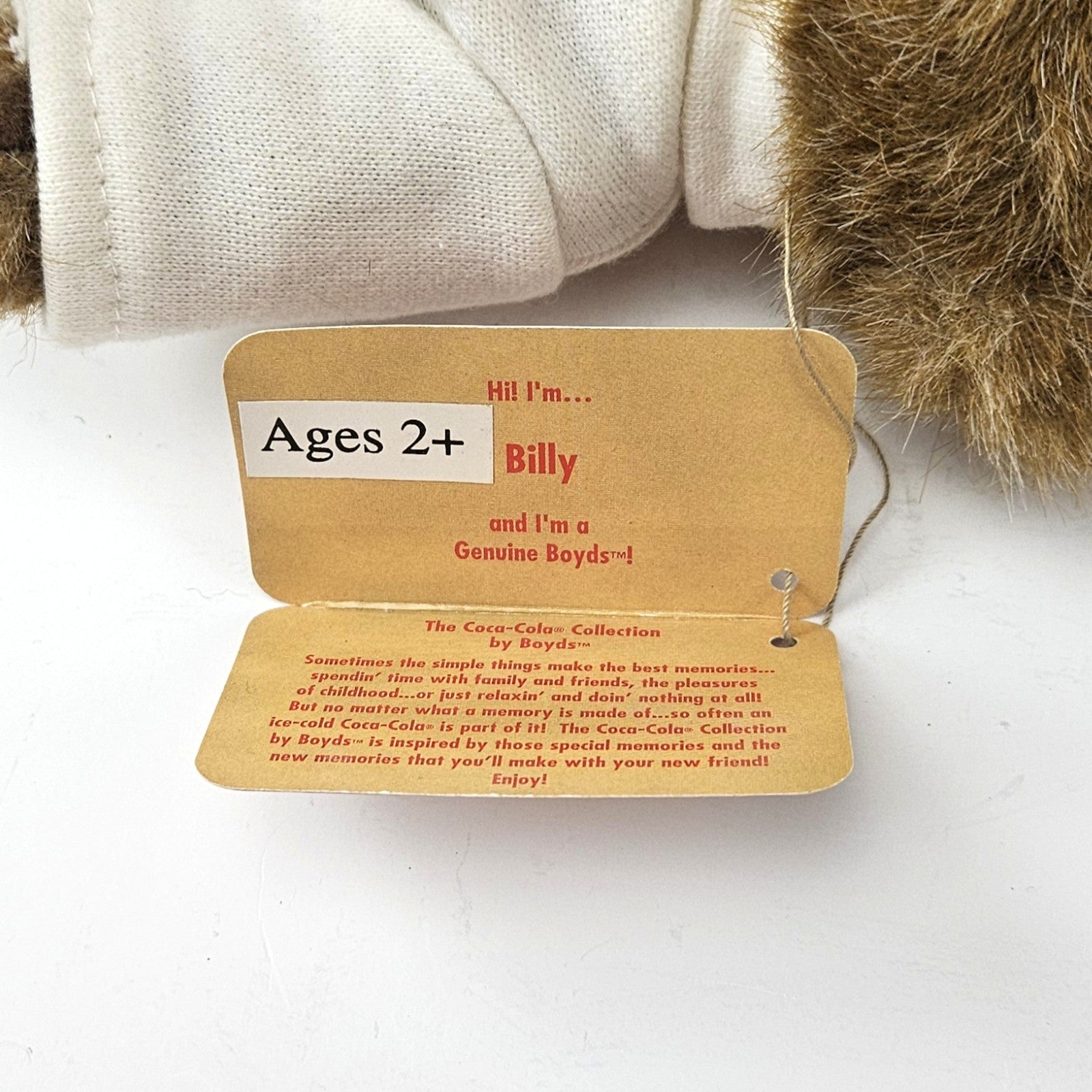 2005 PLUSH BOYDS RETIRED BEAR:  BILLY COCA COLA 919914  LF2