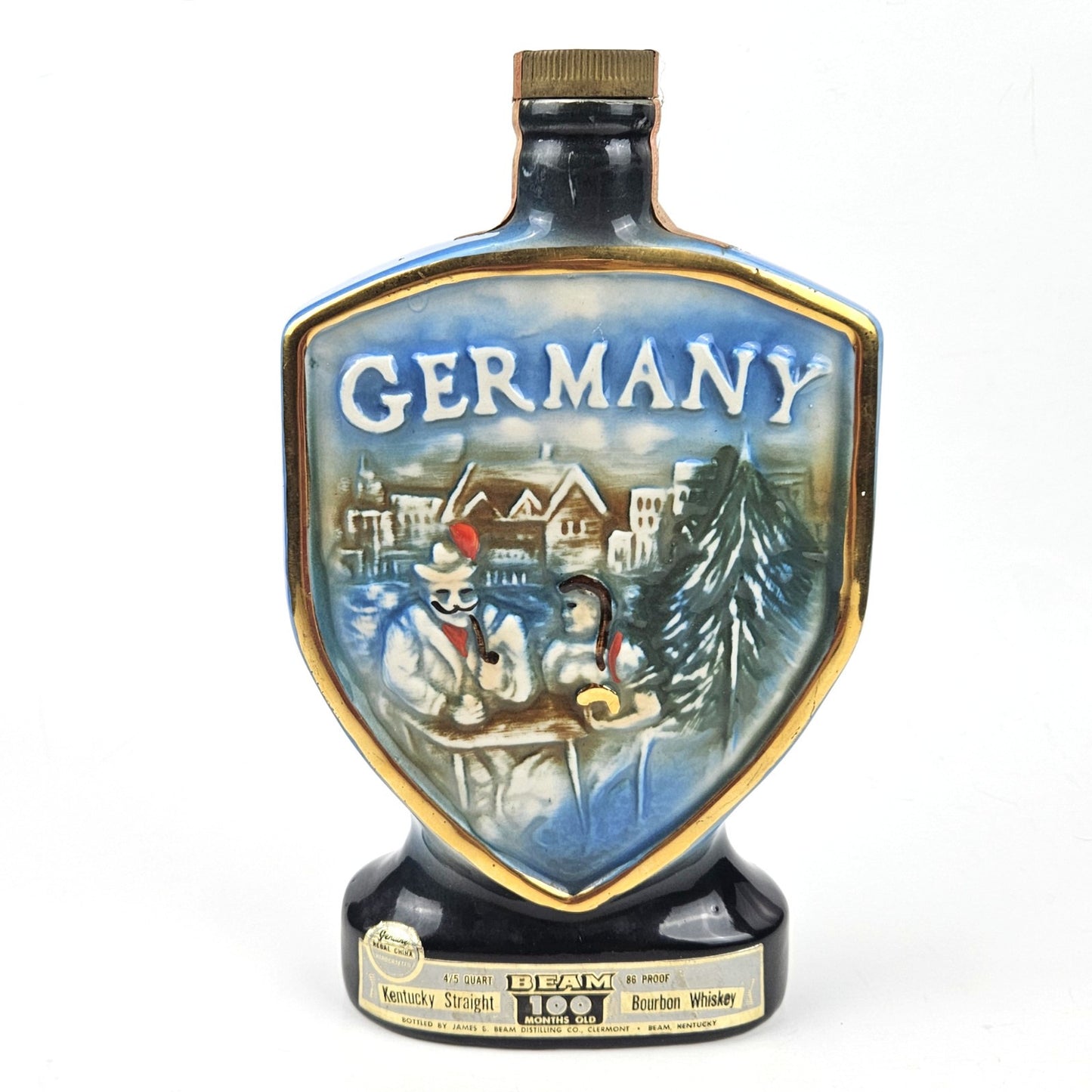 VINTAGE 1970 JIM BEAM WHISKEY DECANTER:  GERMANY EMPTY0