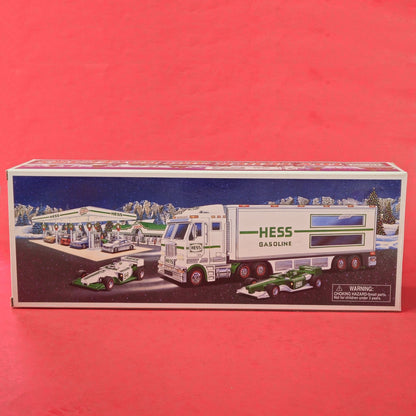 2003 COLLECTIBLE HESS TOY TRUCK & RACE CARS  NEW IN BOX!     LF1