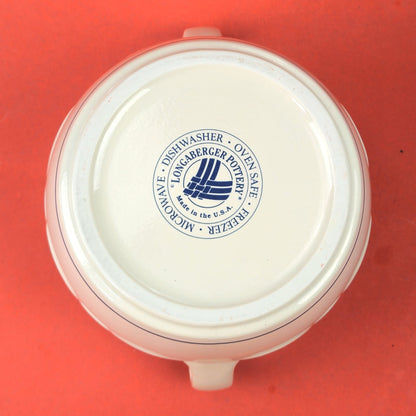 RETIRED LONGABERGER POTTERY:  WOVEN TRADITIONS COOKIE JAR BLUE    JG5