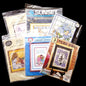 6 COUNTED CROSS STITCH KIT LOT:  FLOWER, BABY, FAMILY, LONGEVITY, DUCK THEME  BM0