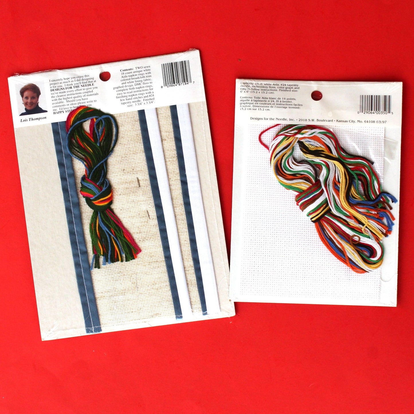 4 COUNTED CROSS STITCH KIT LOT:  BOOKMARK, SPORTS, NAPKIN RING, ANTIQUE   BM4