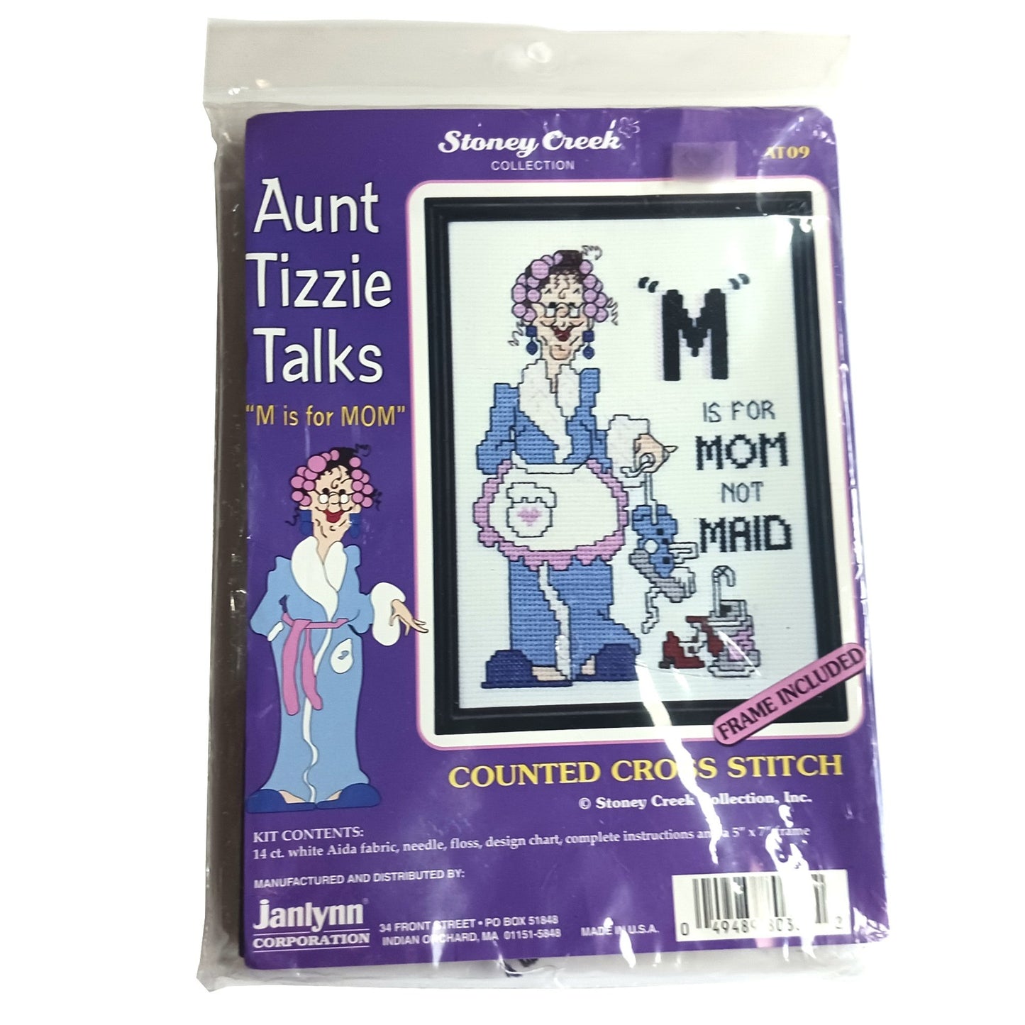 3 MINI CROSS STITCH KIT LOT:  FLOWER, MOM IS NOT MAID, HOME HEART  BM3