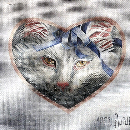 JANE AURICH NEEDLEPOINT CANVAS:  BEAUTIFUL CAT   BM0