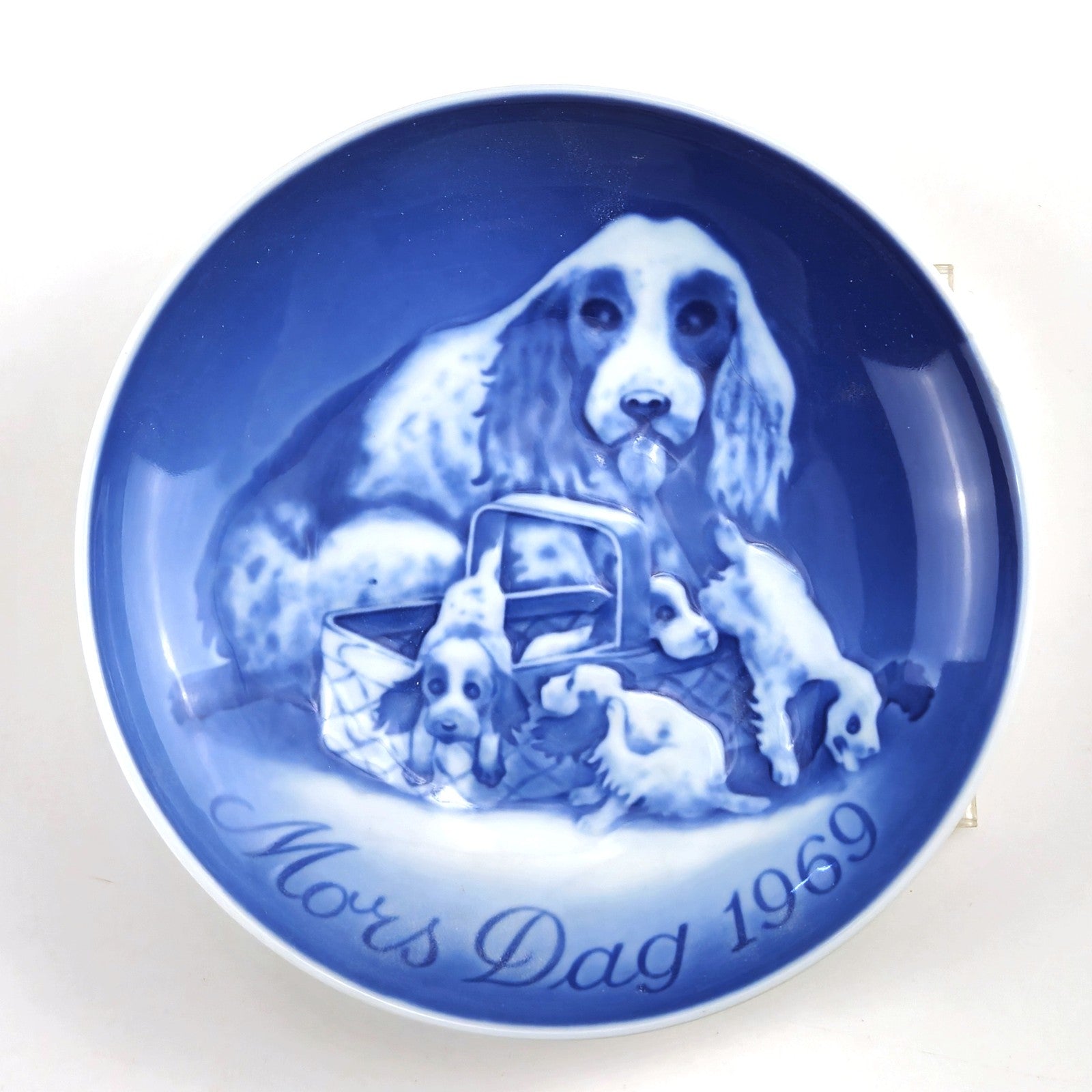 1969 BING & GRONDAHL B & G MORS DAG MOTHER'S DAY PLATE:  COCKER SPANIEL0