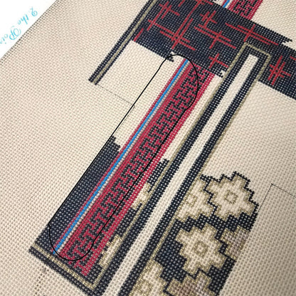 JUELL DESIGNS HP NEEDLEPOINT CANVAS:  ORIENTAL ASIAN THEME KIMONO  BM2