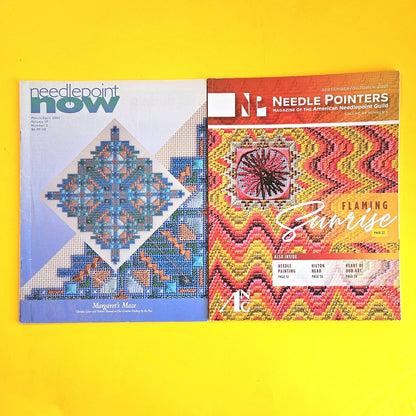 7 NEEDLEPOINT CROSS STITCH MAGAZINE LOT:  NEEDLEPOINT NOW, NEEDLE POINTERS +  BM2