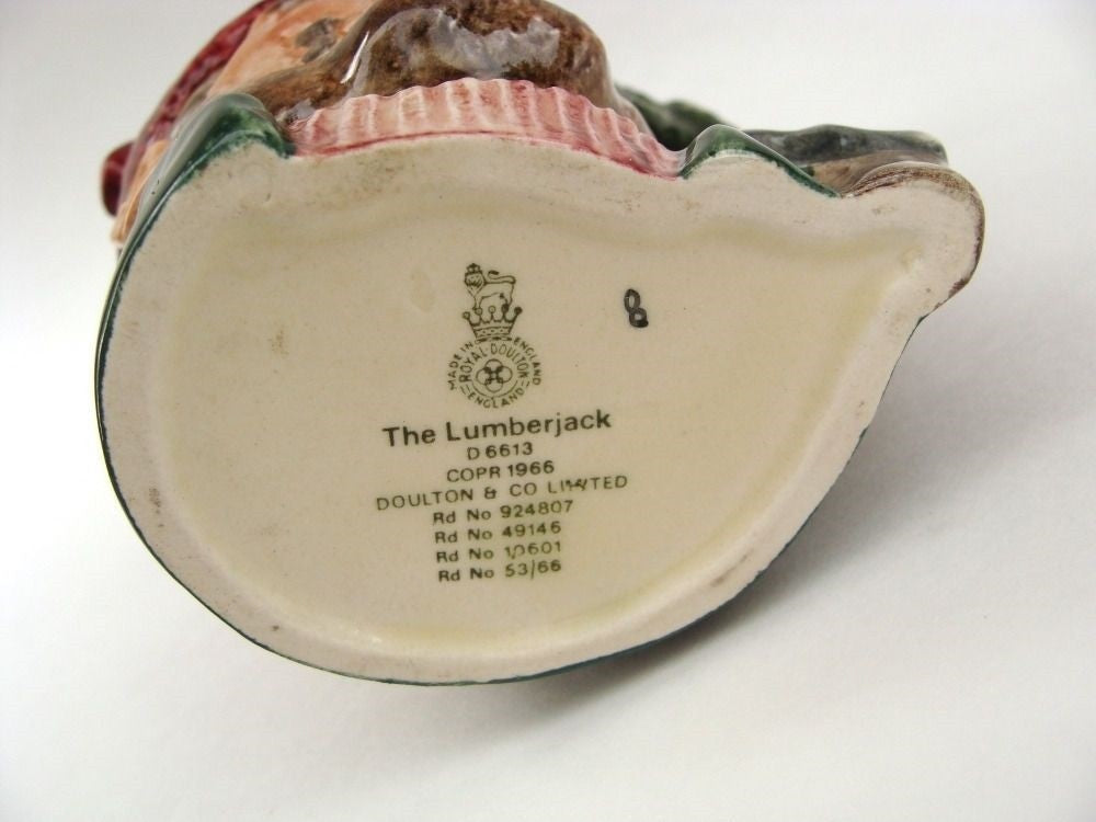 ROYAL DOULTON CHARACTER SMALL JUG: LUMBERJACK D6613  NO BOX   KM5