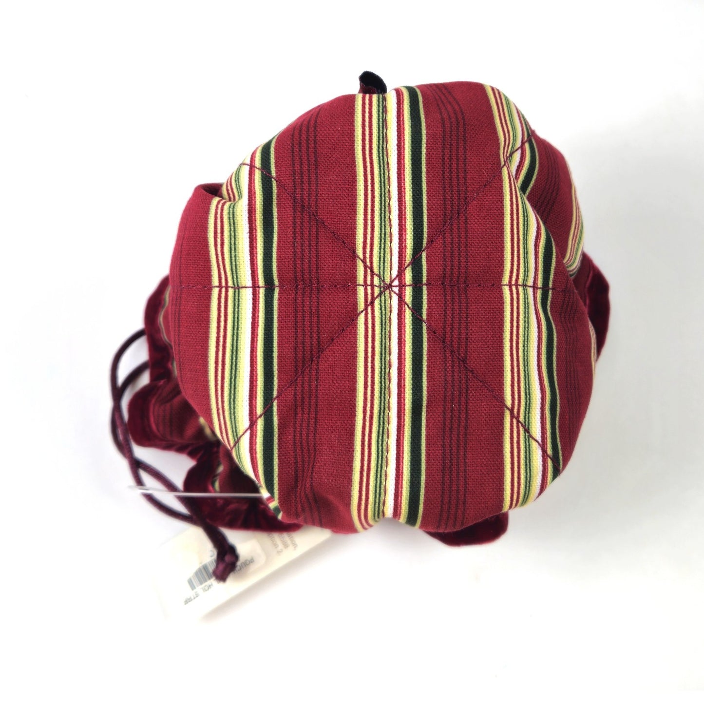 LONGABERGER HOMESTEAD JEWELRY POUCH:  HOLIDAY STRIPE / HOLIDAY BOTANICAL NEW1