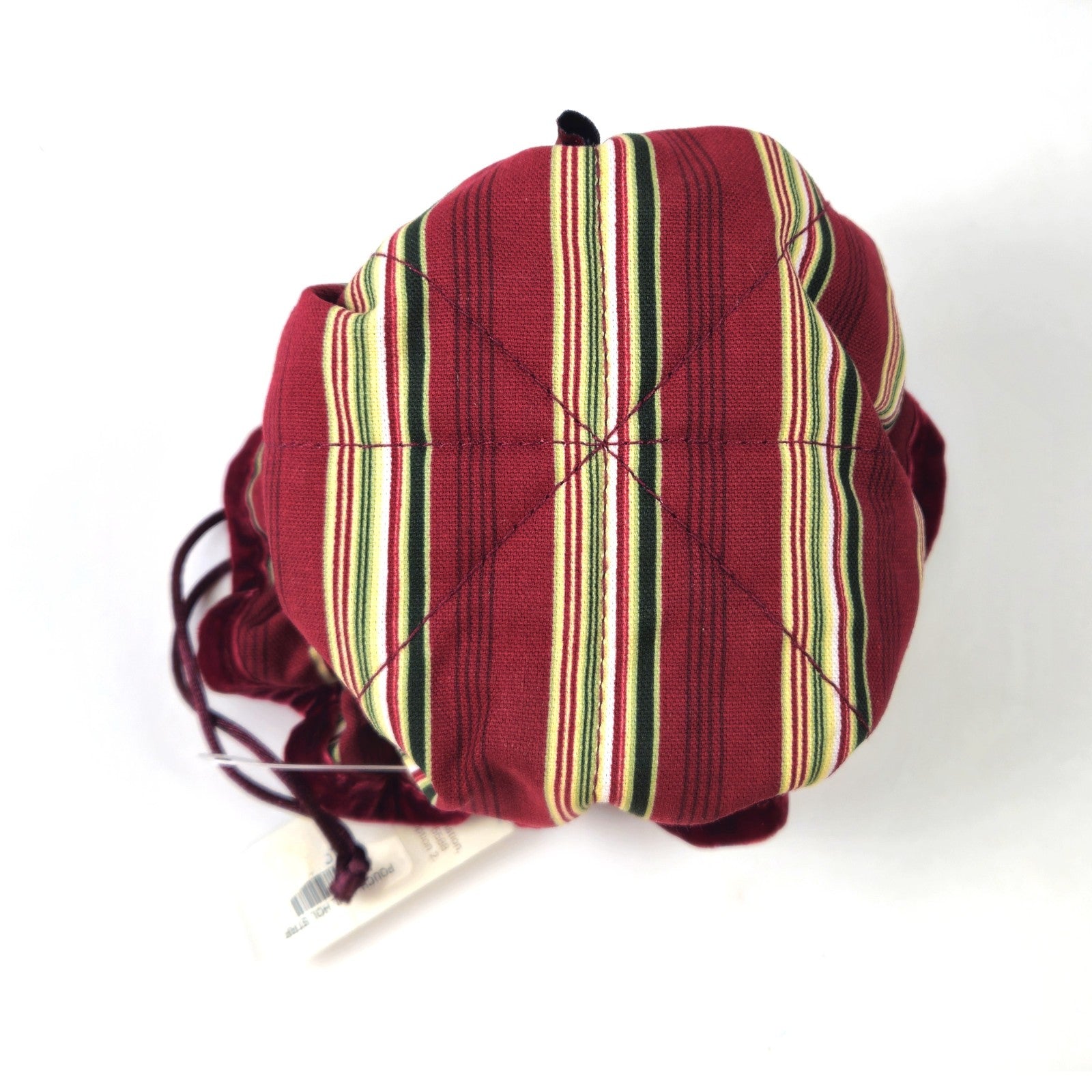 LONGABERGER HOMESTEAD JEWELRY POUCH:  HOLIDAY STRIPE / HOLIDAY BOTANICAL NEW1