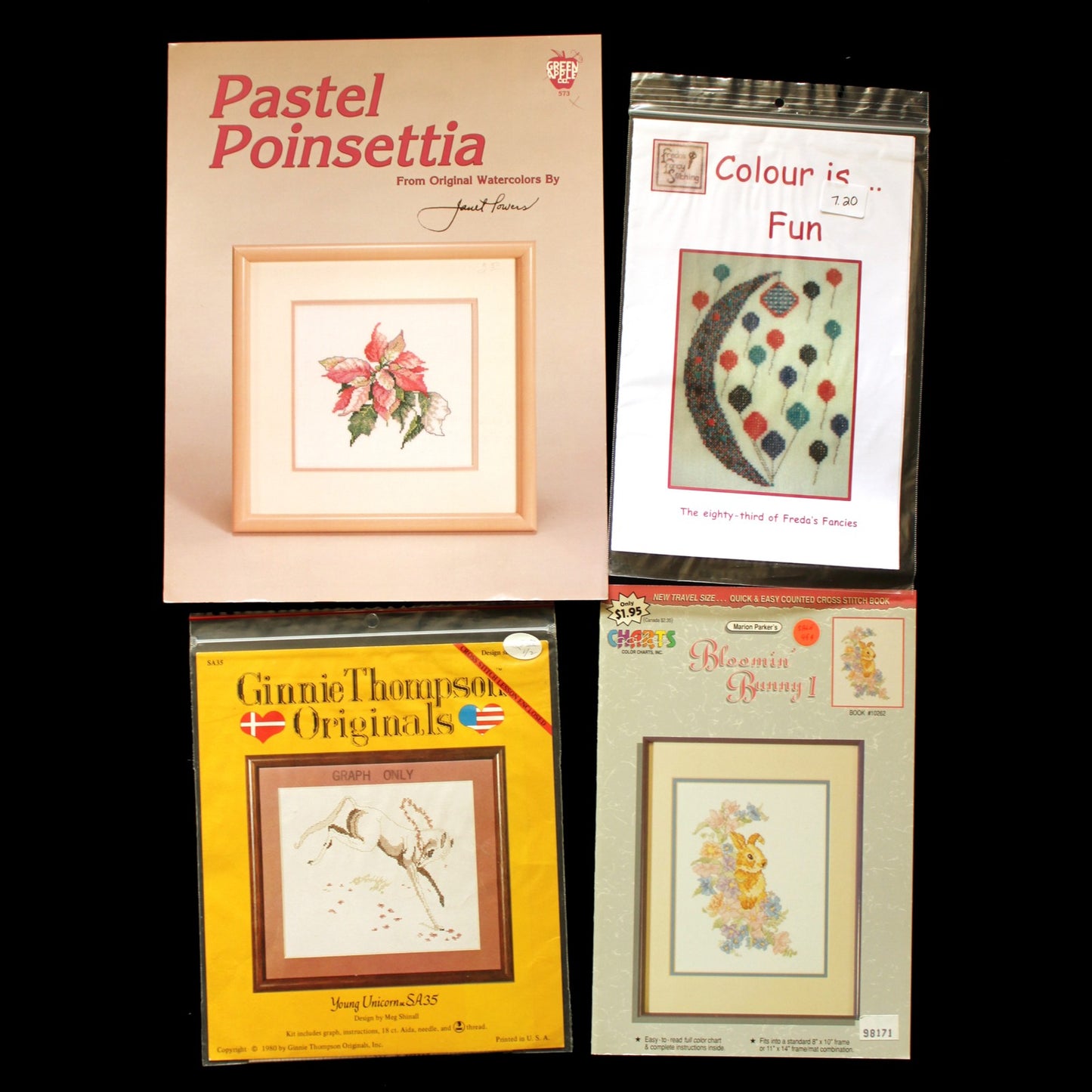 25 CROSS STITCH CHART / BOOKLET LOT:  VARIETY OF THEMES   BM6