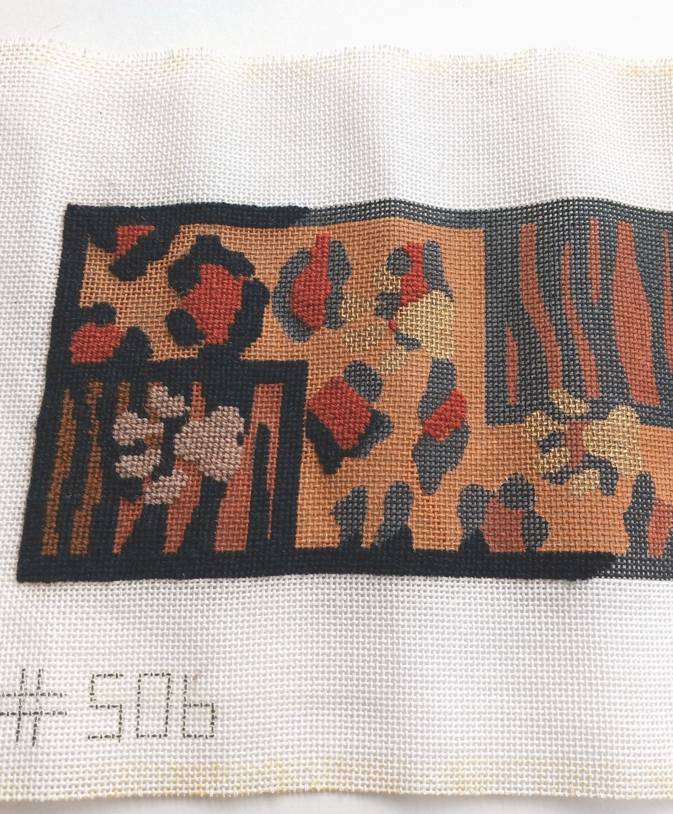 FAITH HAND PAINTED NEEDLEPOINT CANVAS:  CELL PHONE CASE ANIMAL PRINT    BM2