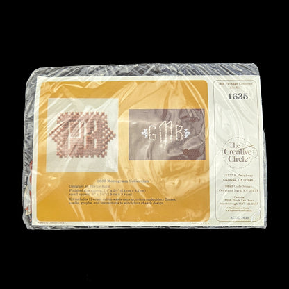 THE CREATIVE CIRCLE COUNTED CROSS STITCH KIT: MONOGRAM  LF1