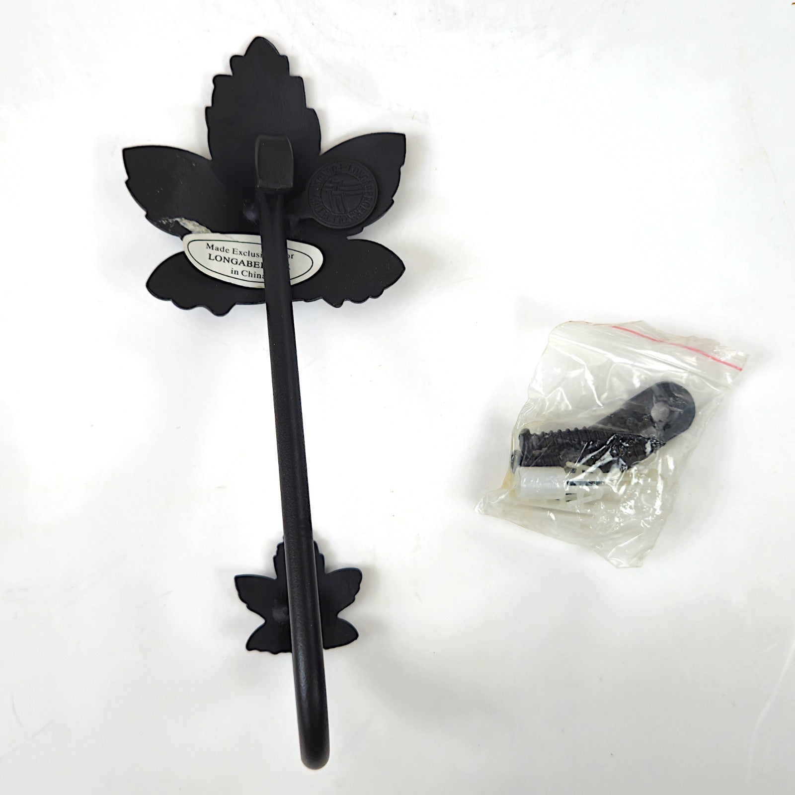 LONGABERGER WROUGHT IRON MAPLE LEAF WALL HOOK #72664 NIB2