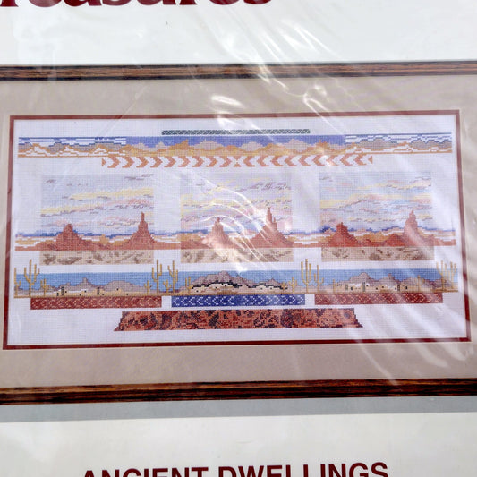NEEDLE TREASURES COUNTED CROSS STITCH KIT: ANCIENT DWELLINGS SOUTHWESTERN   BM0