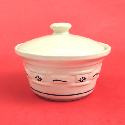 RETIRED LONGABERGER POTTERY:  1 PINT LIDDED CASSEROLE DISH2