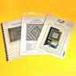 3 NEEDLEPOINT STITCH GUIDE / CHART: ABSTRACT DESIGNS BOX TOP, PILLOW INSERT   BM0