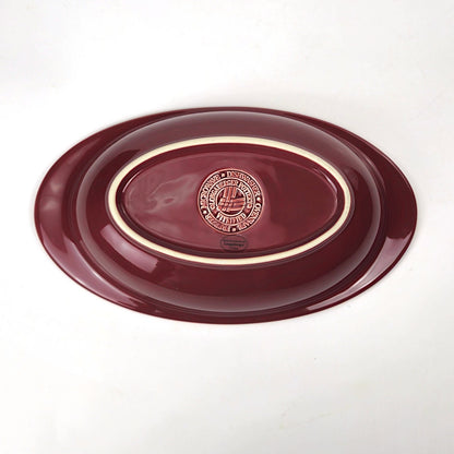 RETIRED LONGABERGER POTTERY:  WOVEN TRADITIONS CHRISTMAS TREATS DISH PAPRIKA NIB3