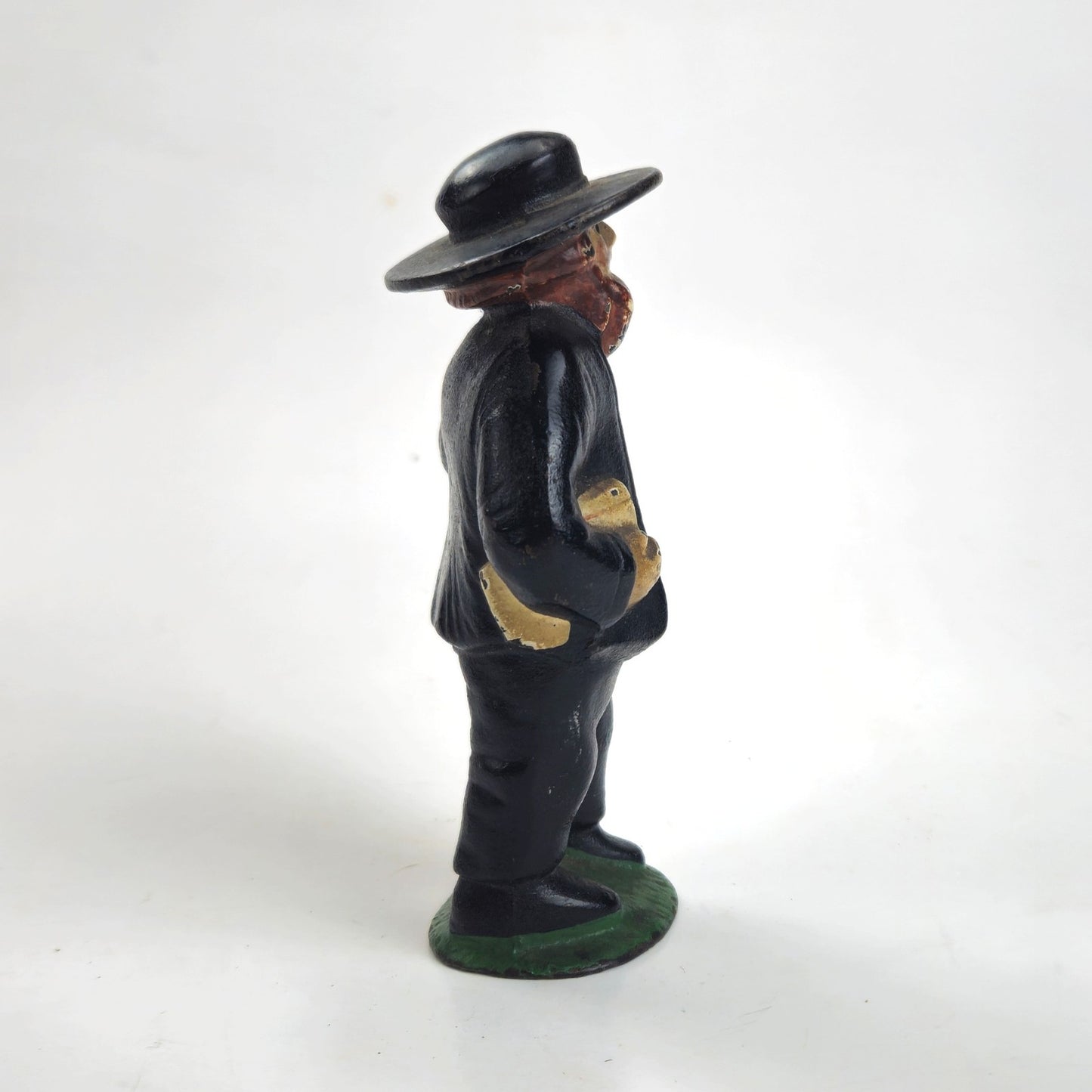 VINTAGE CAST IRON AMISH MAN FIGURINE2