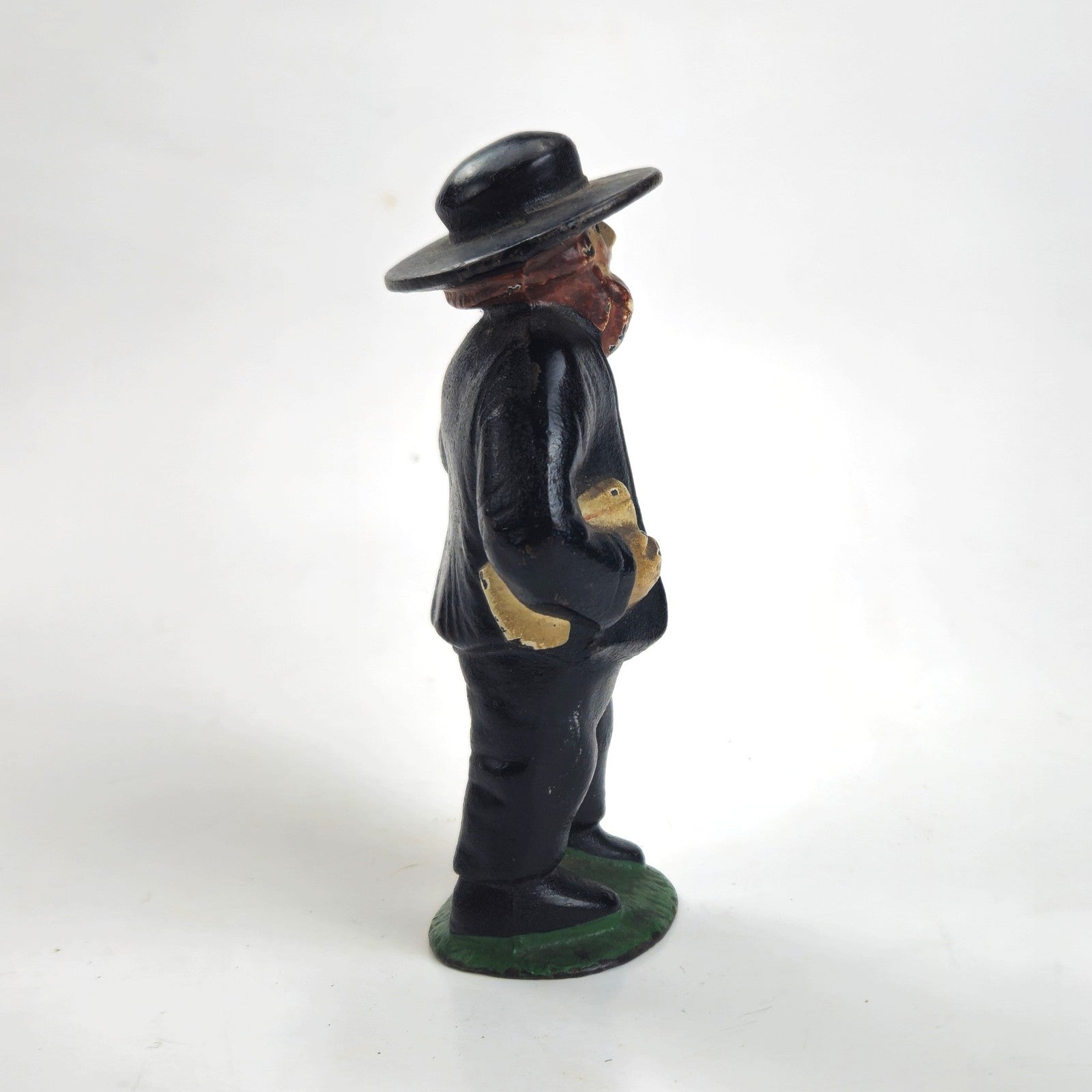 VINTAGE CAST IRON AMISH MAN FIGURINE2