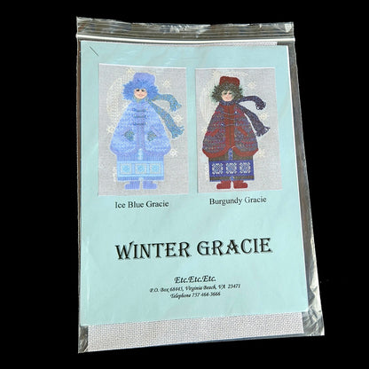 NEEDLEPOINT CANVAS & STITCH GUIDE:  WINTER GRACIE  BM0