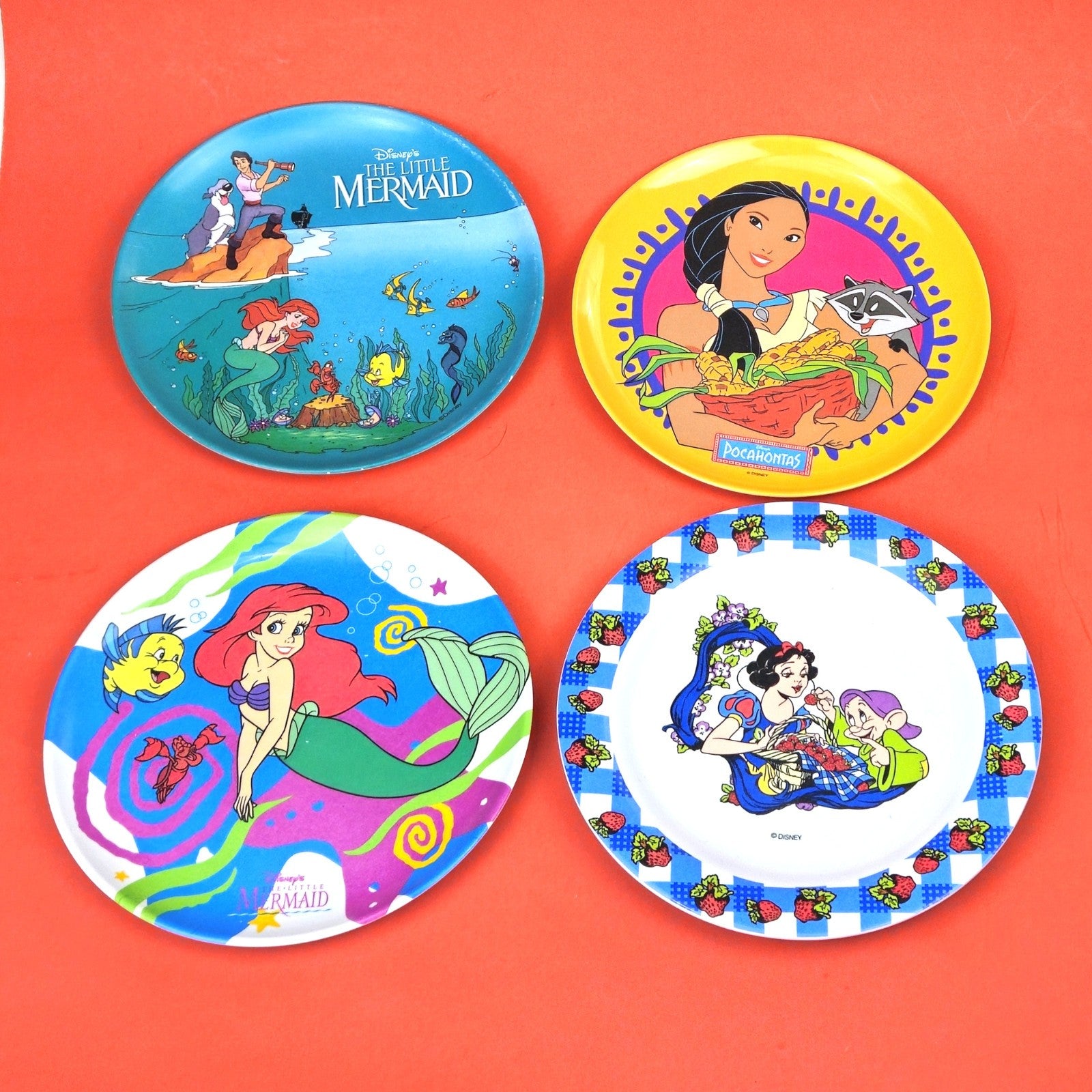 6 PC VINTAGE DISNEY PRINCESS DINNERWARE SET:  PLATE, BOWL, CUP1
