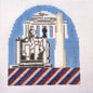 SMALL JUDE NEEDLEPOINT CANVAS:  USA LINCOLN MEMORIAL, WASH MONUMENT, ETC      BM0