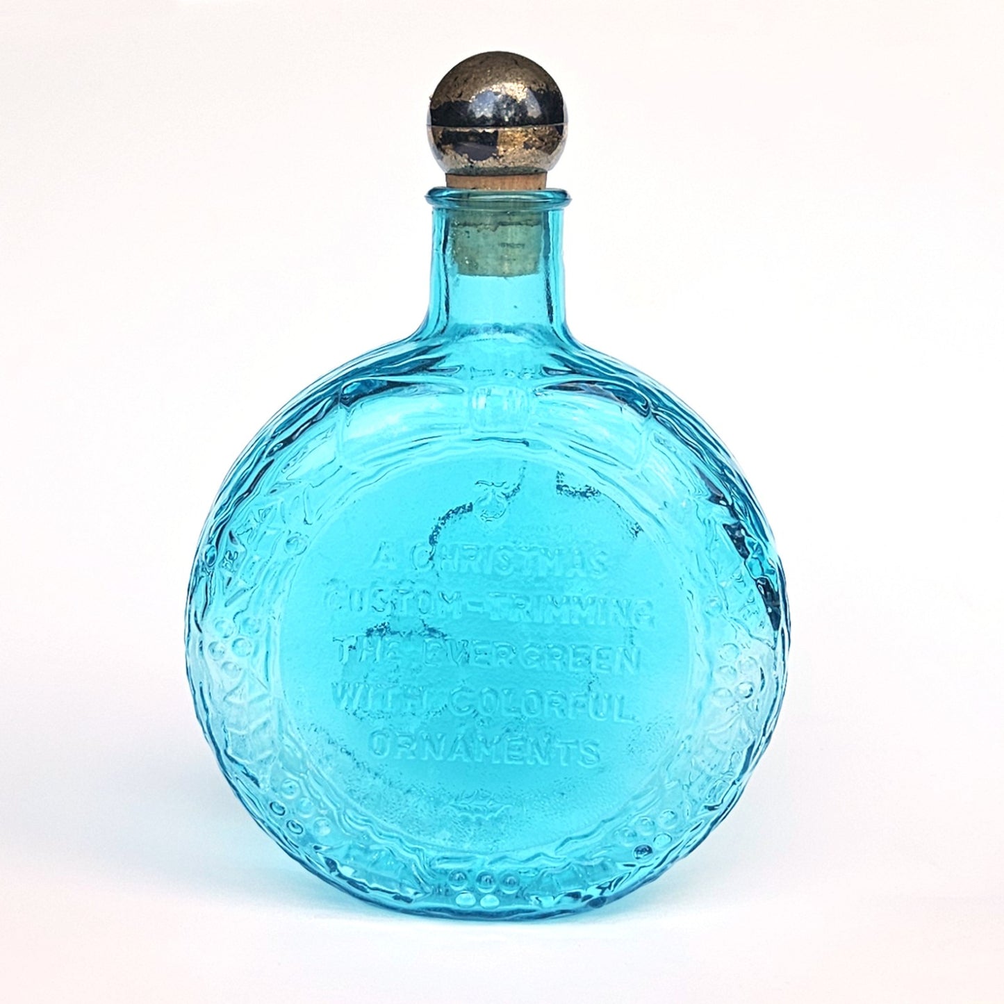 VINTAGE 1983 WHEATON HAND MADE FIRST EDITION BOTTLE:  CHRISTMAS ORNAMENT     DJ1