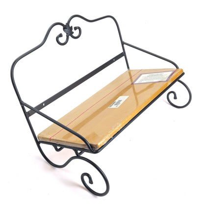 RETIRED LONGABERGER WROUGHT IRON UTILITY WALL SHELF & TOWEL BAR1