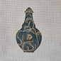 SHARON G NEEDLEPOINT CANVAS:  UNIQUE MEDIUM TEAL PERFUME BOTTLE   BM0