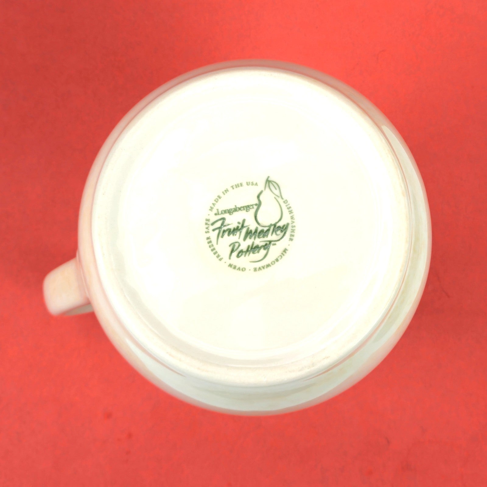 LONGABERGER FRUIT MEDLEY VITRIFIED POTTERY PITCHER5