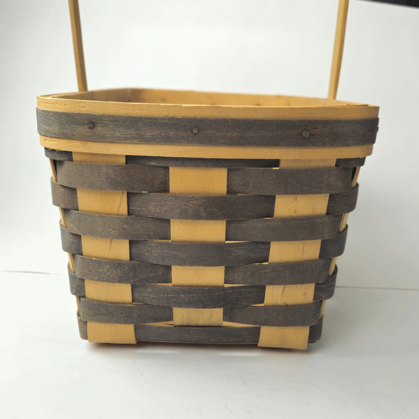 1988 LONGABERGER BASKET:  BLUE WEAVE GRANDMA BONNIE FAMILY SIGNED1