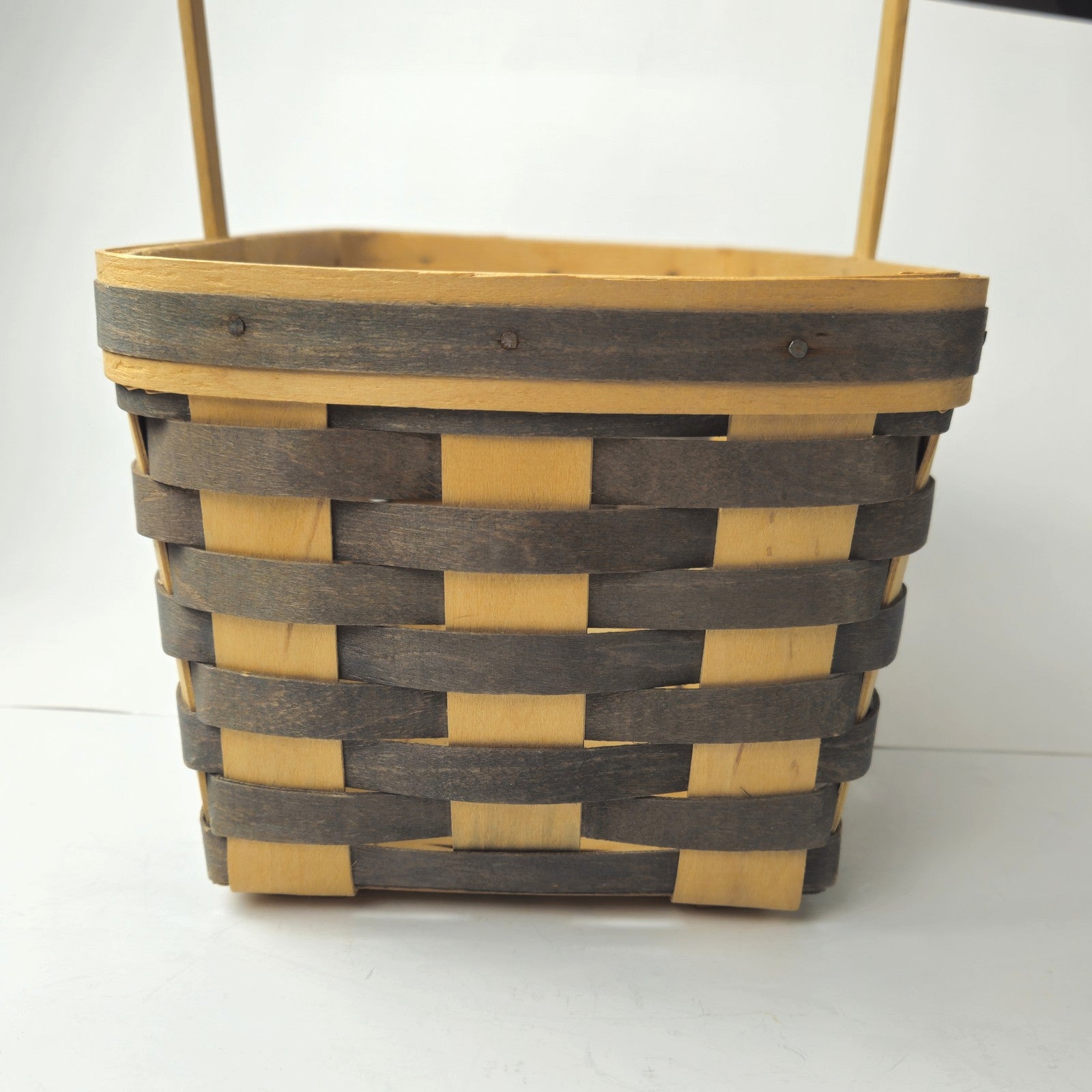 1988 LONGABERGER BASKET:  BLUE WEAVE GRANDMA BONNIE FAMILY SIGNED1