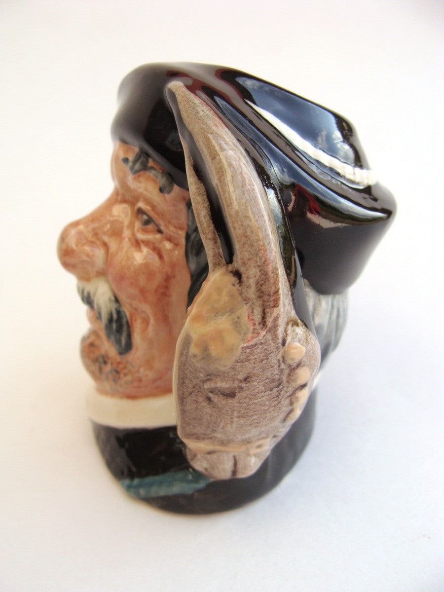 ROYAL DOULTON CHARACTER MINI JUG: SANCHO PANCA D6518 DONKEY HANDLE  NO BOX  KM1