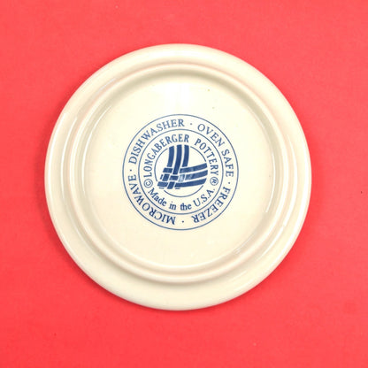 LONGABERGER POTTERY:  MUG COVER LID CLASSIC BLUE #35823  NIB2