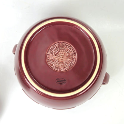 RETIRED LONGABERGER POTTERY:  WOVEN TRADITIONS COOKIE JAR  PAPRIKA NIB2