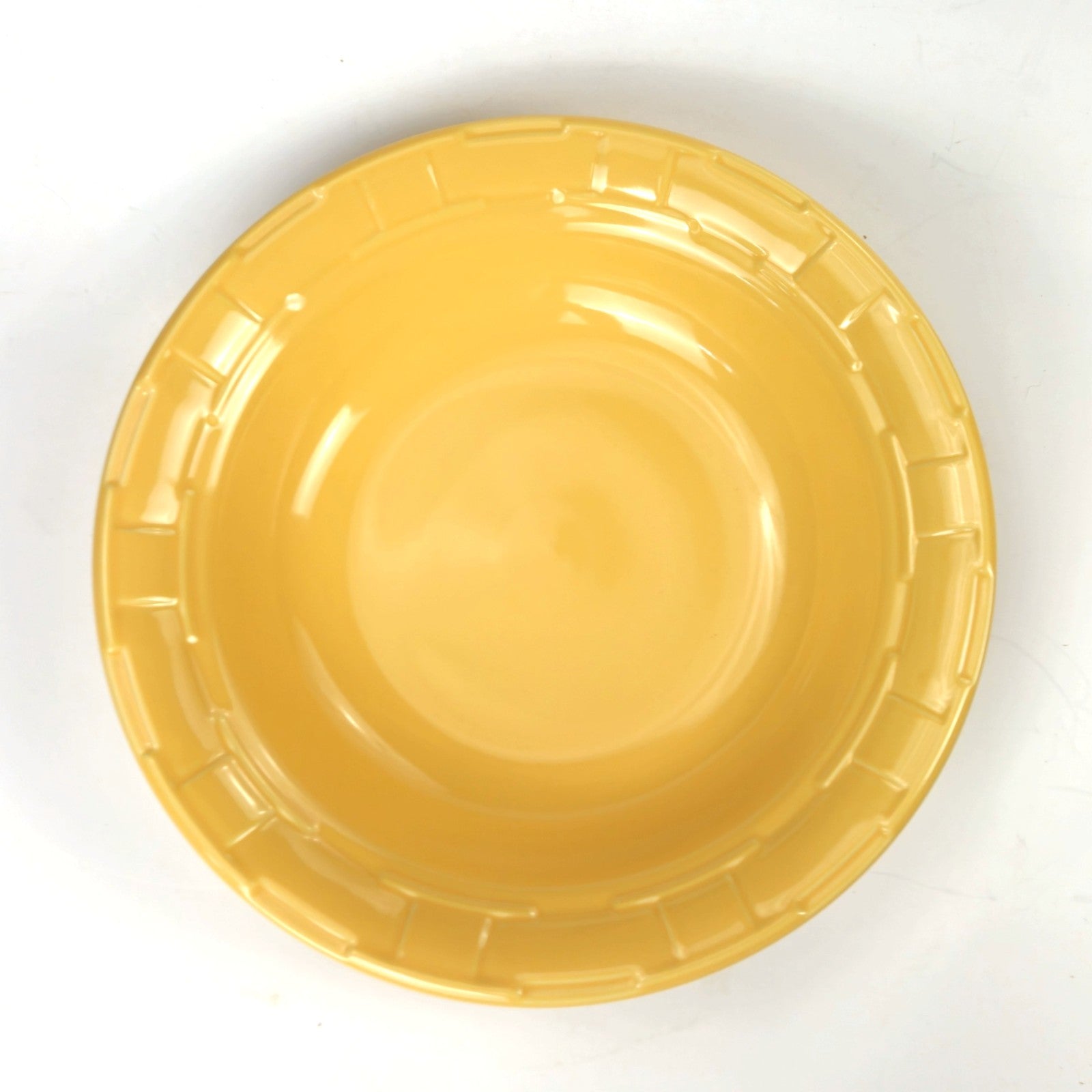 RETIRED LONGABERGER POTTERY:  WOVEN TRADITIONS LARGE PASTA BOWL BUTTERNUT2