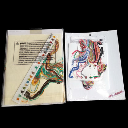 2 COUNTED CROSS STITCH KIT LOT:  STITCHER'S SAMPLER, BABY ELEPHANT  BM1