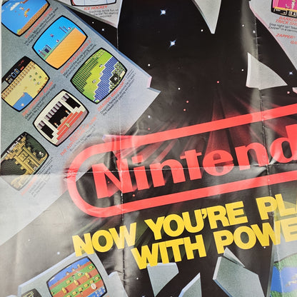 1989 NINTENDO POSTER:  NOW YOU ARE PLAYING WITH POWER!4